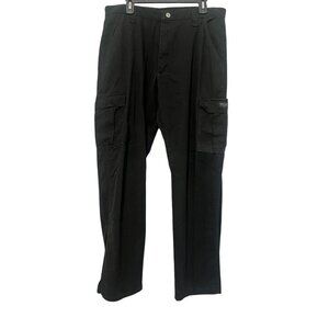 Wrangler‎ Mens Black Cargo Pants 36X32 100% Cotton Casual Workwear